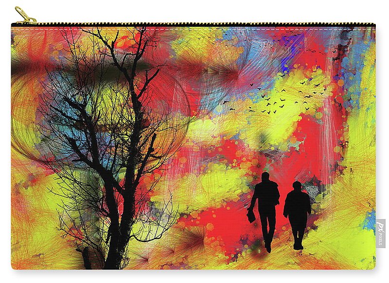 Advanced Art Photography Zip Pouch featuring the mixed media Passion For Colourful World Around Us by Aleksandrs Drozdovs
