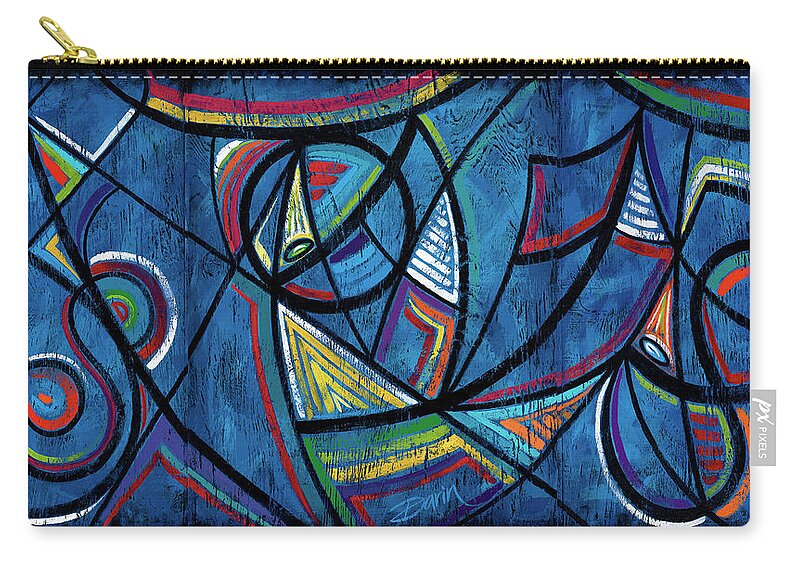 Passion Zip Pouch featuring the painting PASSIONATE ARTS-whole by Darin Jones
