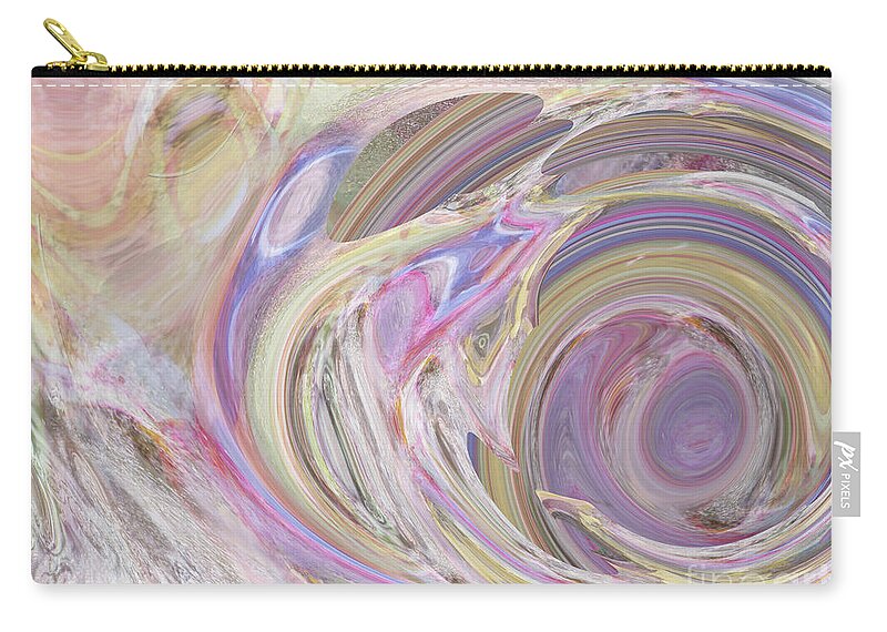 Pastel Zip Pouch featuring the digital art Pastel Vortex by Jacqueline Shuler