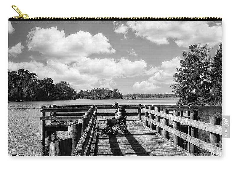 Fishing Zip Pouch featuring the photograph Pastime by DB Hayes