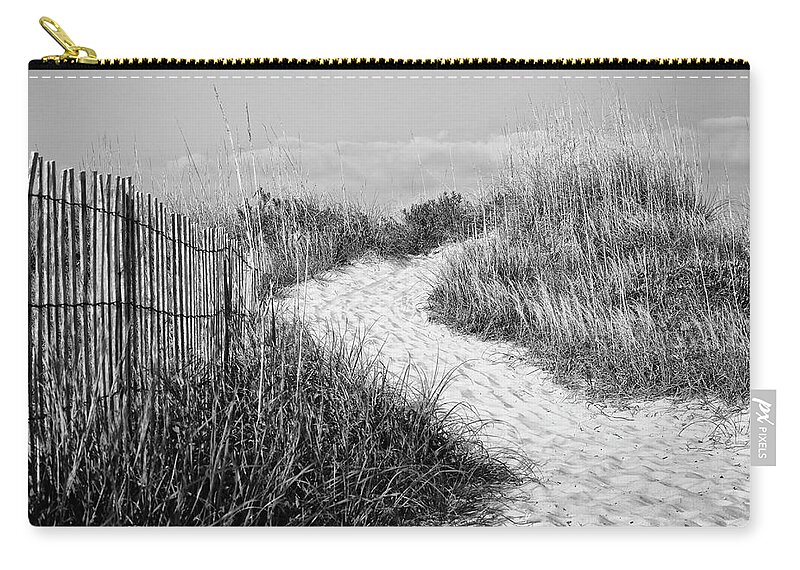 Atlantic Beach Zip Pouch featuring the photograph Path to Atlantic Beach North Carolina by Bob Decker