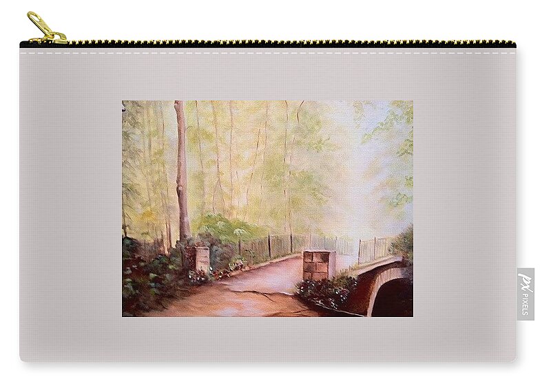 Pathways Carry-all Pouch featuring the painting Path to Peace by Juliette Becker