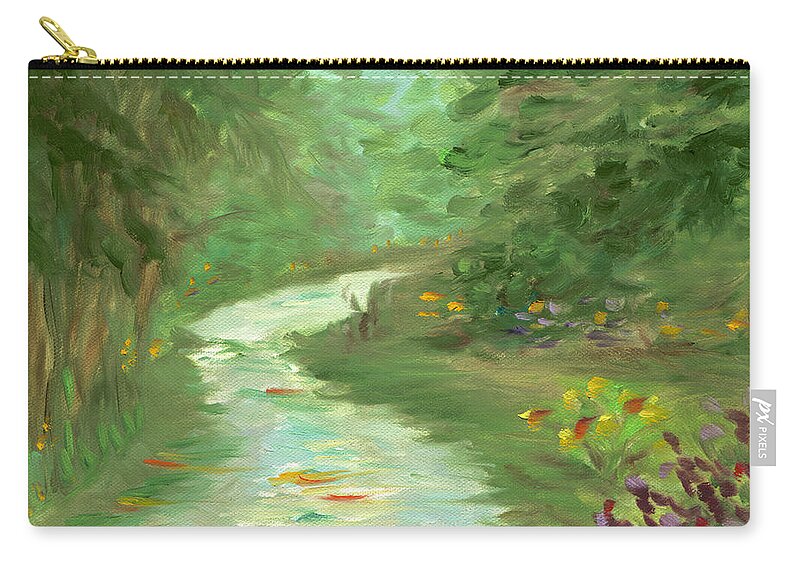 Path Carry-all Pouch featuring the painting Path to Serenity by Juliette Becker