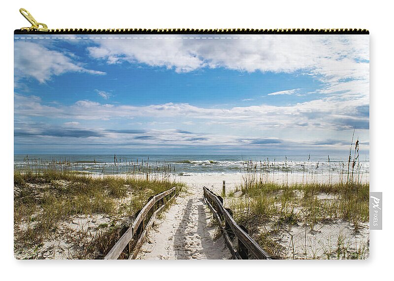 Path Zip Pouch featuring the photograph Pathway to the Beach, Perdido Key, Florida by Beachtown Views