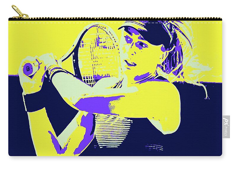 Badosa Carry-all Pouch featuring the painting Paula Badosa by Jack Bunds