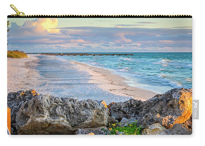 Sunset Zip Pouch featuring the photograph Peace and Tranquility by Michael Smith