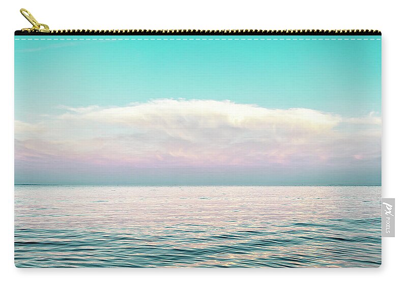 Peace Zip Pouch featuring the photograph Peace in Aqua by Marianne Campolongo