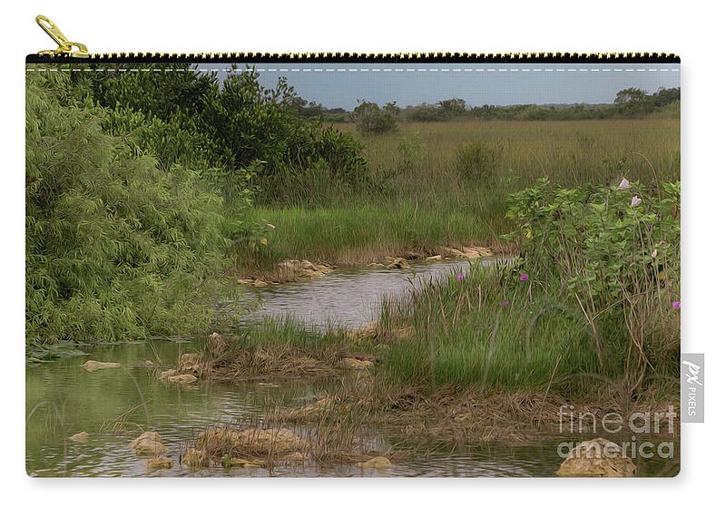 Boardwalk Zip Pouch featuring the photograph Peace in the Prairie by Patti Powers