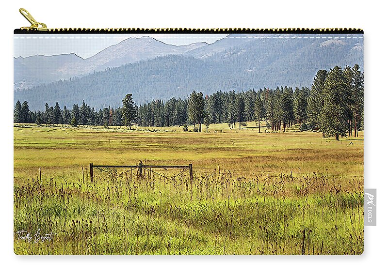 Autumn Zip Pouch featuring the photograph Peace in the Prairie by Tammy Bryant