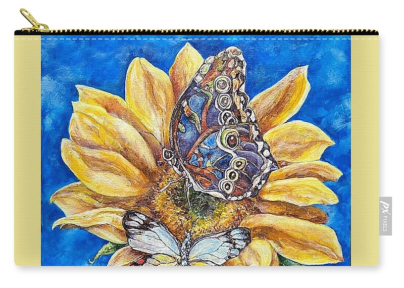 Peace Zip Pouch featuring the painting Peace is iPossible by Karen Needle