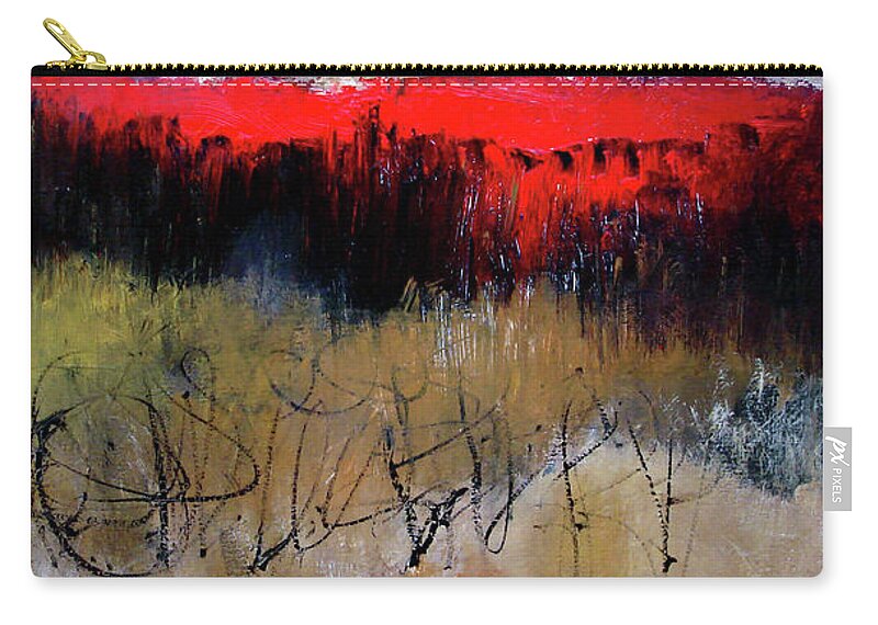 Abstract Zip Pouch featuring the painting Peaceful Light by Jim Stallings