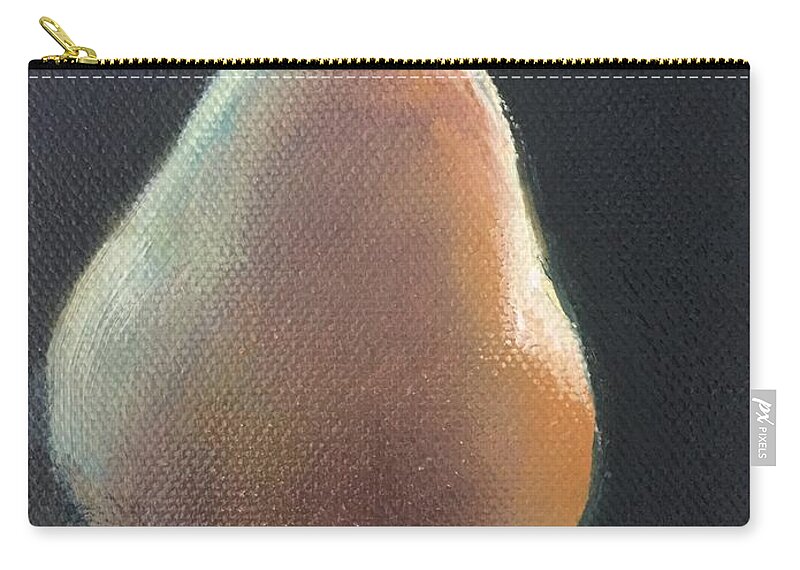 Pear Zip Pouch featuring the painting Pear by Judy Rixom