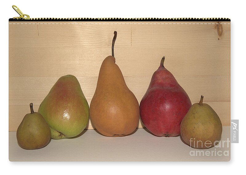 Pears Zip Pouch featuring the photograph Pear Portrait by Kae Cheatham