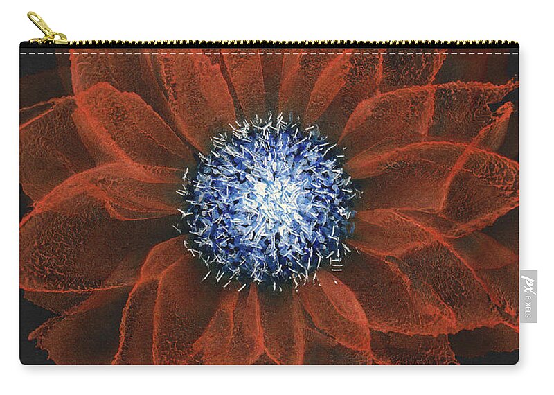 Art Zip Pouch featuring the painting Pearlized Bloom by Kimberly Deene Langlois