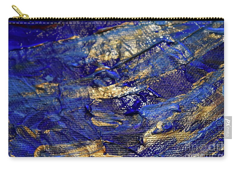 Nature Zip Pouch featuring the painting Pearls in the depths by Leonida Arte