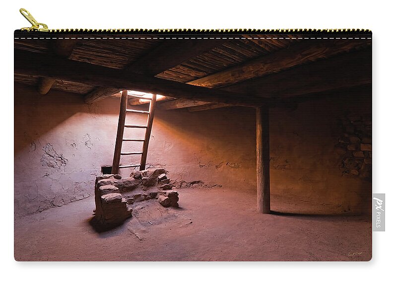 New Mexico Zip Pouch featuring the photograph Pecos Kiva by Dan McGeorge