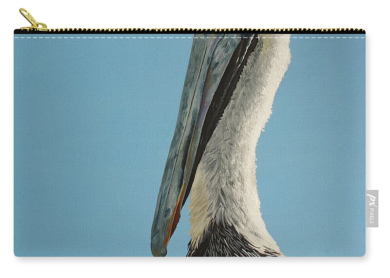 Pelican Carry-all Pouch featuring the painting Pelicanus Magnificus by Heather E Harman