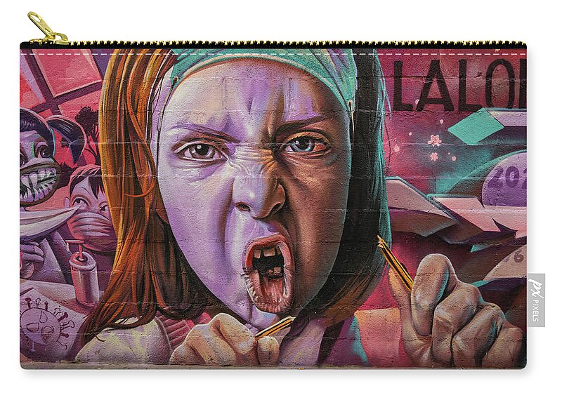Spray Zip Pouch featuring the photograph Pencils breaker by Micah Offman