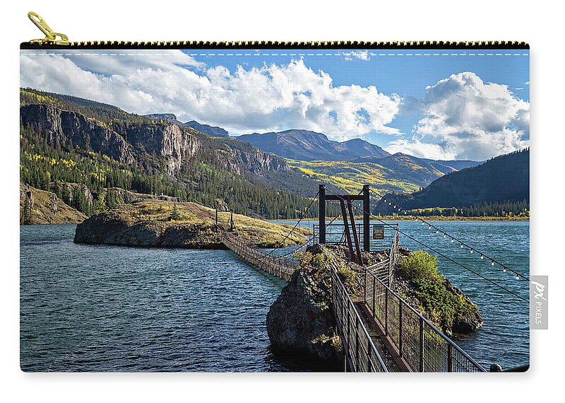 Colorado Zip Pouch featuring the photograph Peninsula Bridge by Lana Trussell