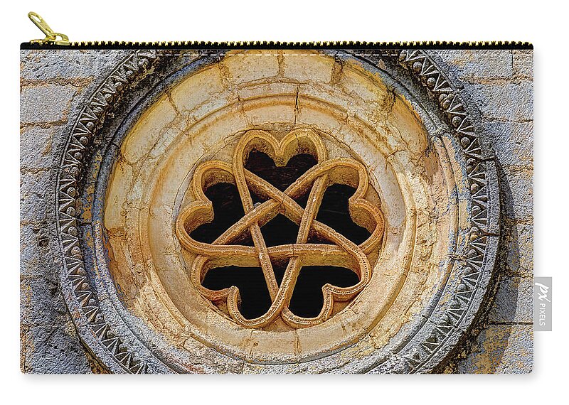 Pentagram Of Hearts Carry-all Pouch featuring the photograph Pentagram of Hearts - Vintage Version by Weston Westmoreland