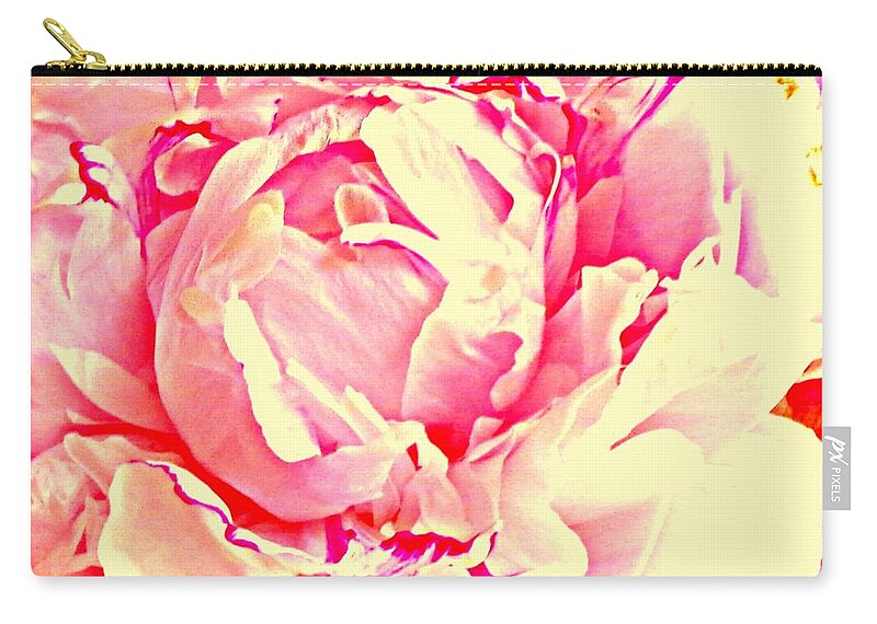 Peony Zip Pouch featuring the photograph Peony Pink Perfection by VIVA Anderson