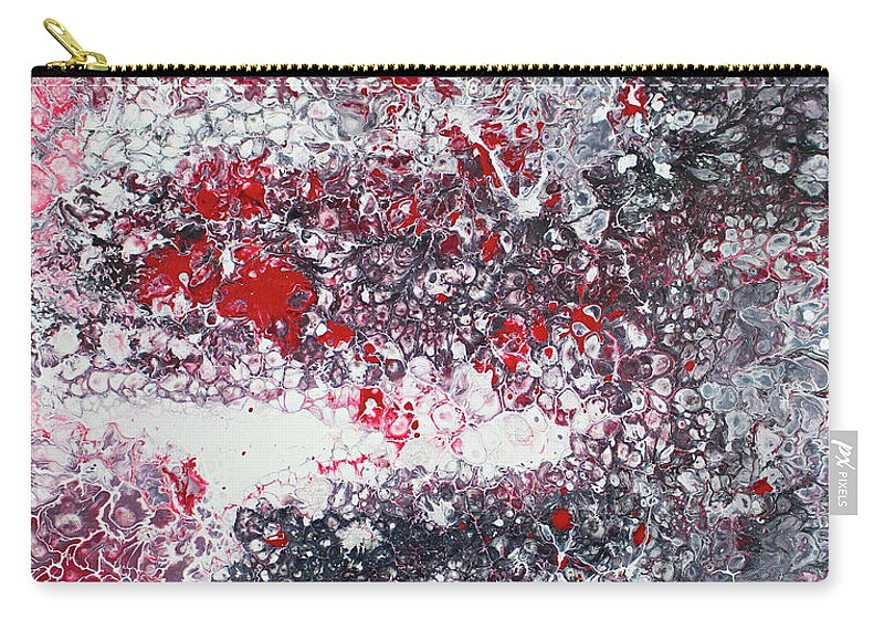  Zip Pouch featuring the painting Perforated Crux by Embrace The Matrix
