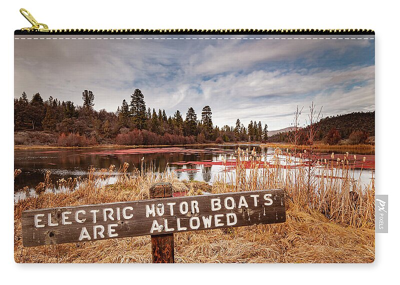 Fishin' Zip Pouch featuring the photograph Permitted by Mike Lee