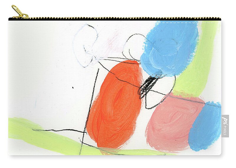 Abstract Zip Pouch featuring the painting Personal Power 02 by AF Duealberi