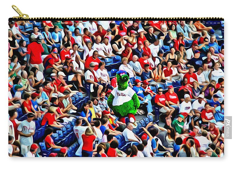 Alicegipsonphotographs Zip Pouch featuring the photograph Phanatic In The Crowd by Alice Gipson