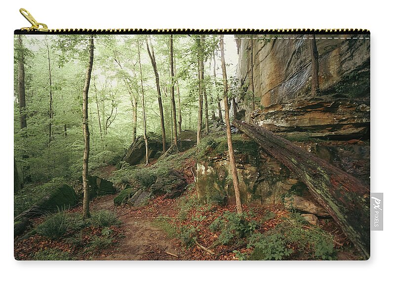 Trail Zip Pouch featuring the photograph Phantom Canyon Trail by Grant Twiss