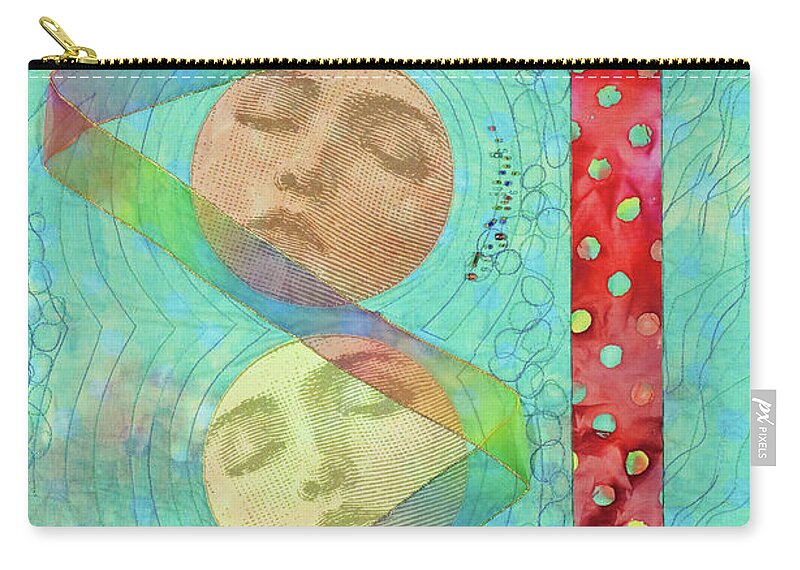 Phases Carry-all Pouch featuring the mixed media Phases 2 by Vivian Aumond