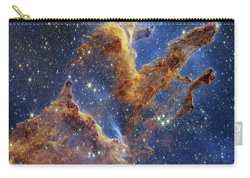 M16 Carry-all Pouch featuring the photograph Pillars of Creation, JWST image by Science Photo Library