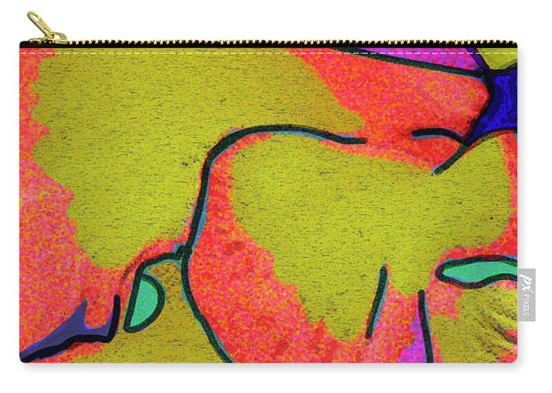 Abstract Zip Pouch featuring the digital art Pink Abstract 2 by Rod Whyte