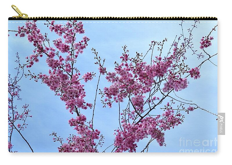 Cherry Blossoms Carry-all Pouch featuring the photograph Pink Branches #1 by Stefania Caracciolo