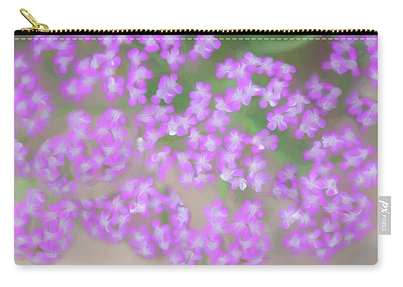 Pink Yarrow Zip Pouch featuring the photograph Pink California Yarrow natural pattern by Alessandra RC