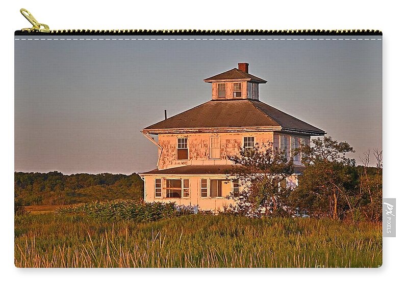 Pink House Zip Pouch featuring the photograph Pink House #2 by Steve Brown