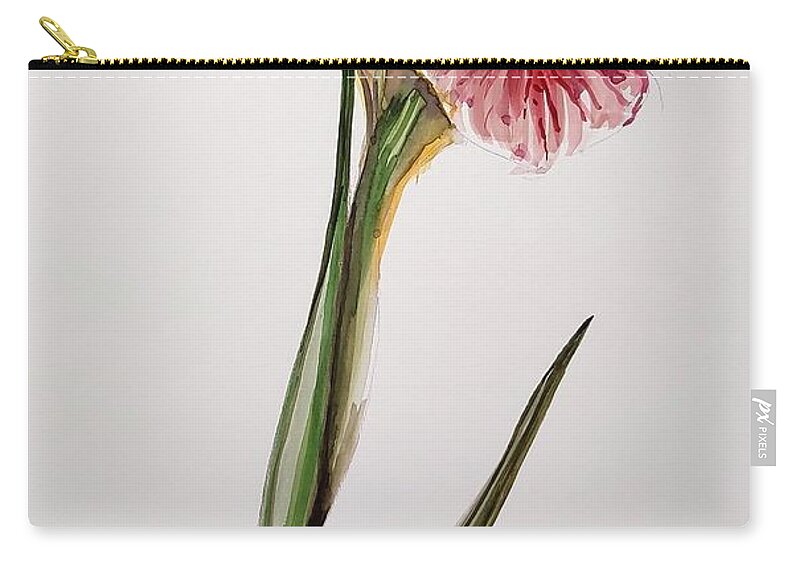 Flower Carry-all Pouch featuring the painting Pink Orchid by George Cret