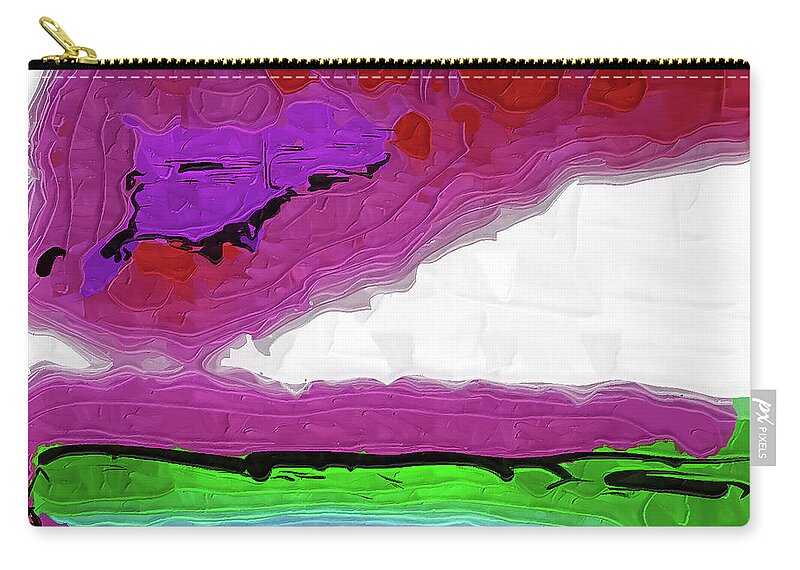Digital Painting Zip Pouch featuring the painting Pink Sherbert by Kirt Tisdale