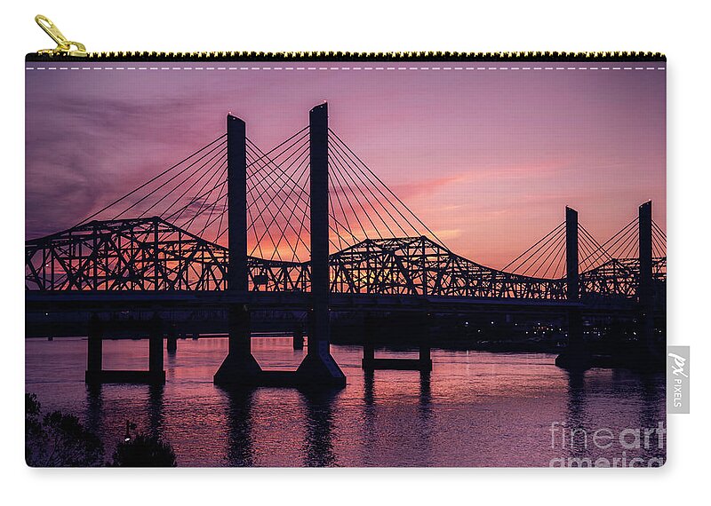 5254 Zip Pouch featuring the photograph Pink Sunset by FineArtRoyal Joshua Mimbs