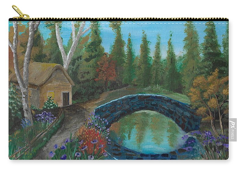 Woods Carry-all Pouch featuring the painting Place in the woods by David Bigelow