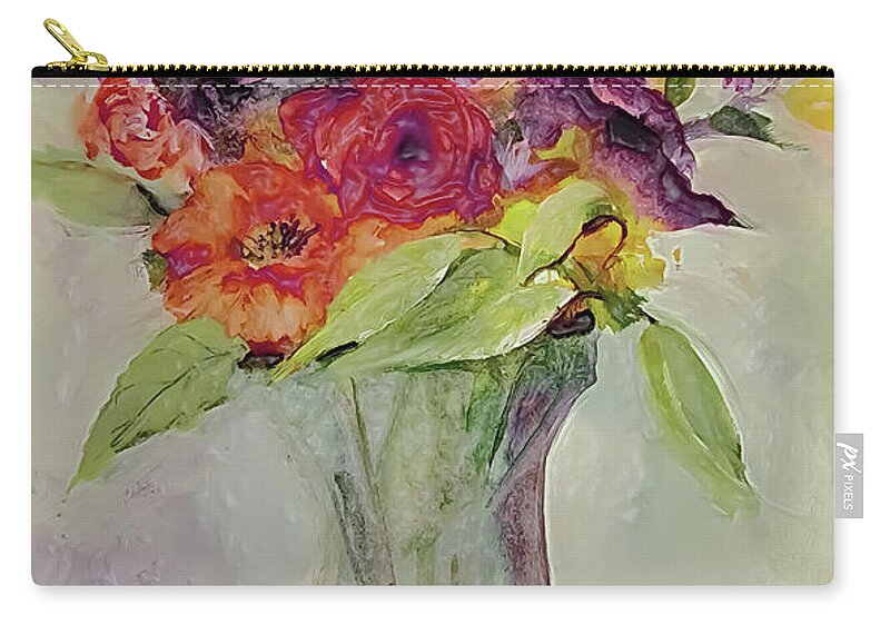 Placid Zip Pouch featuring the painting Placid by Lisa Kaiser