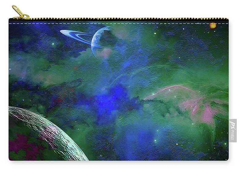  Carry-all Pouch featuring the digital art Planet Companion by Don White Artdreamer