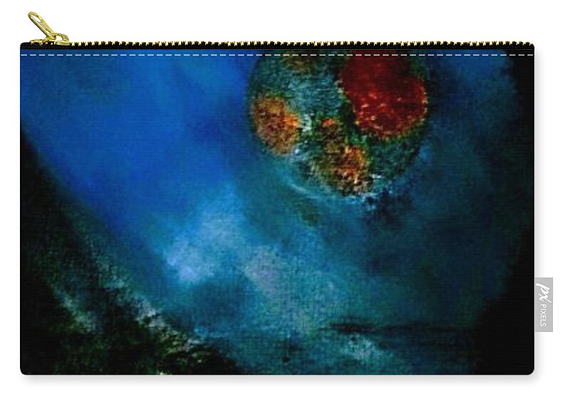 Planets Carry-all Pouch featuring the painting Planets Aligned by Anna Adams
