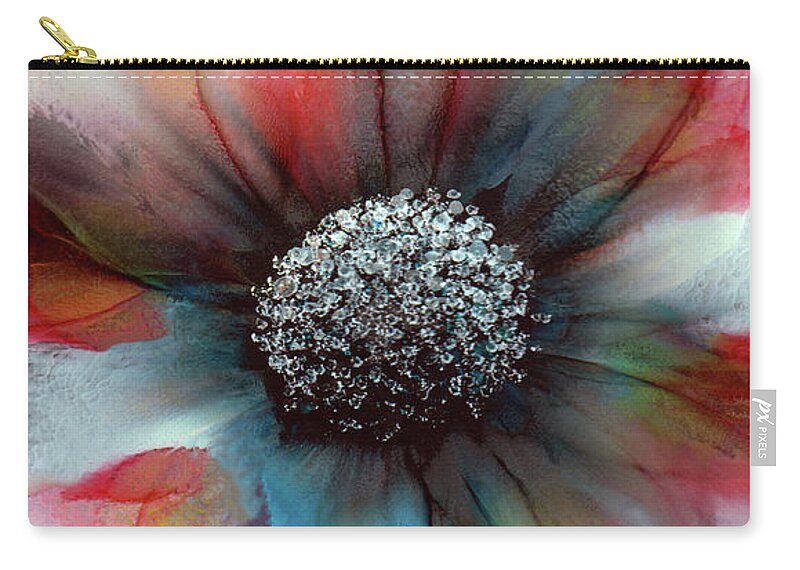 Floral Zip Pouch featuring the painting Plant A Garden by Kimberly Deene Langlois