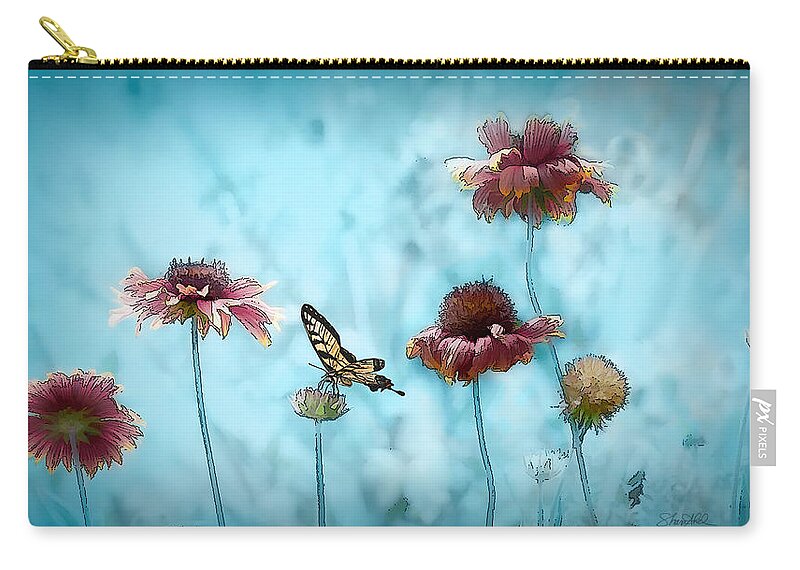 Garden Zip Pouch featuring the photograph Playing in the Garden by Shara Abel