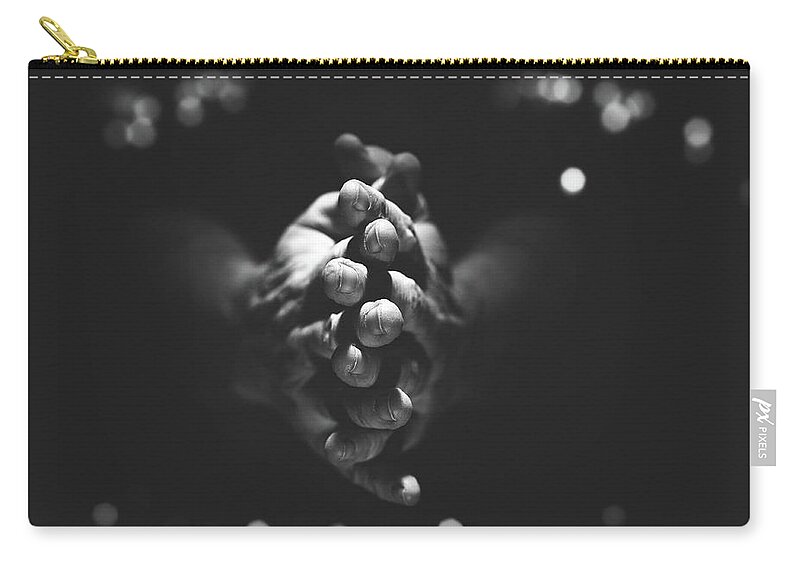 Plead Zip Pouch featuring the photograph Pleading by Scott Norris