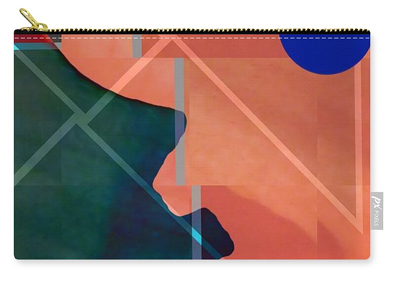 Abstract Zip Pouch featuring the digital art Plots of Land by Jeremiah Ray