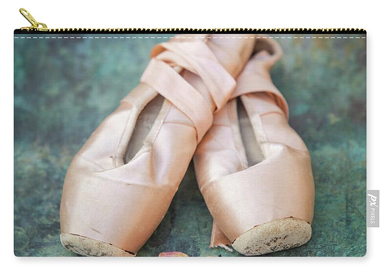 Photography Zip Pouch featuring the photograph Pointe Shoes by Maria Heyens