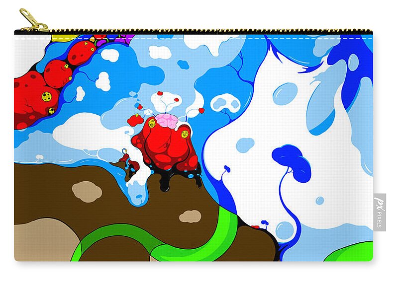 Frogs Carry-all Pouch featuring the digital art Poisonous Frogs by Craig Tilley
