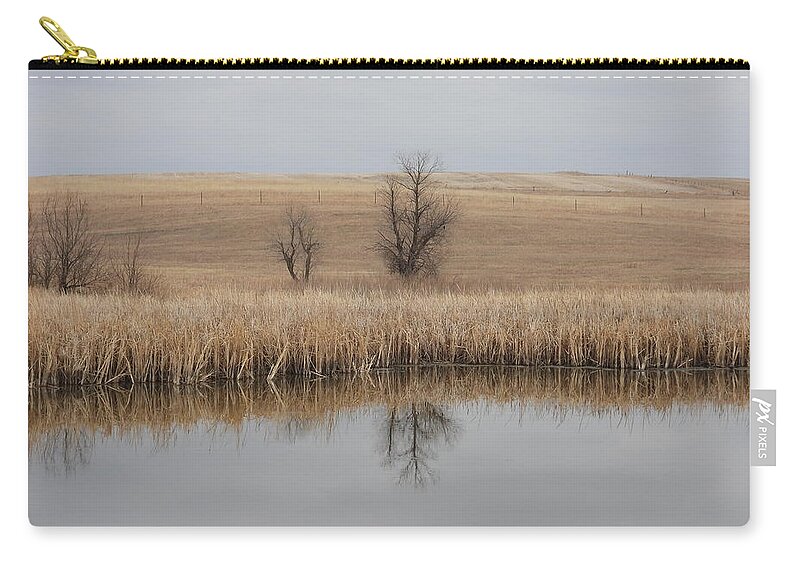 Pond Zip Pouch featuring the photograph Pond Reflection by Amanda R Wright